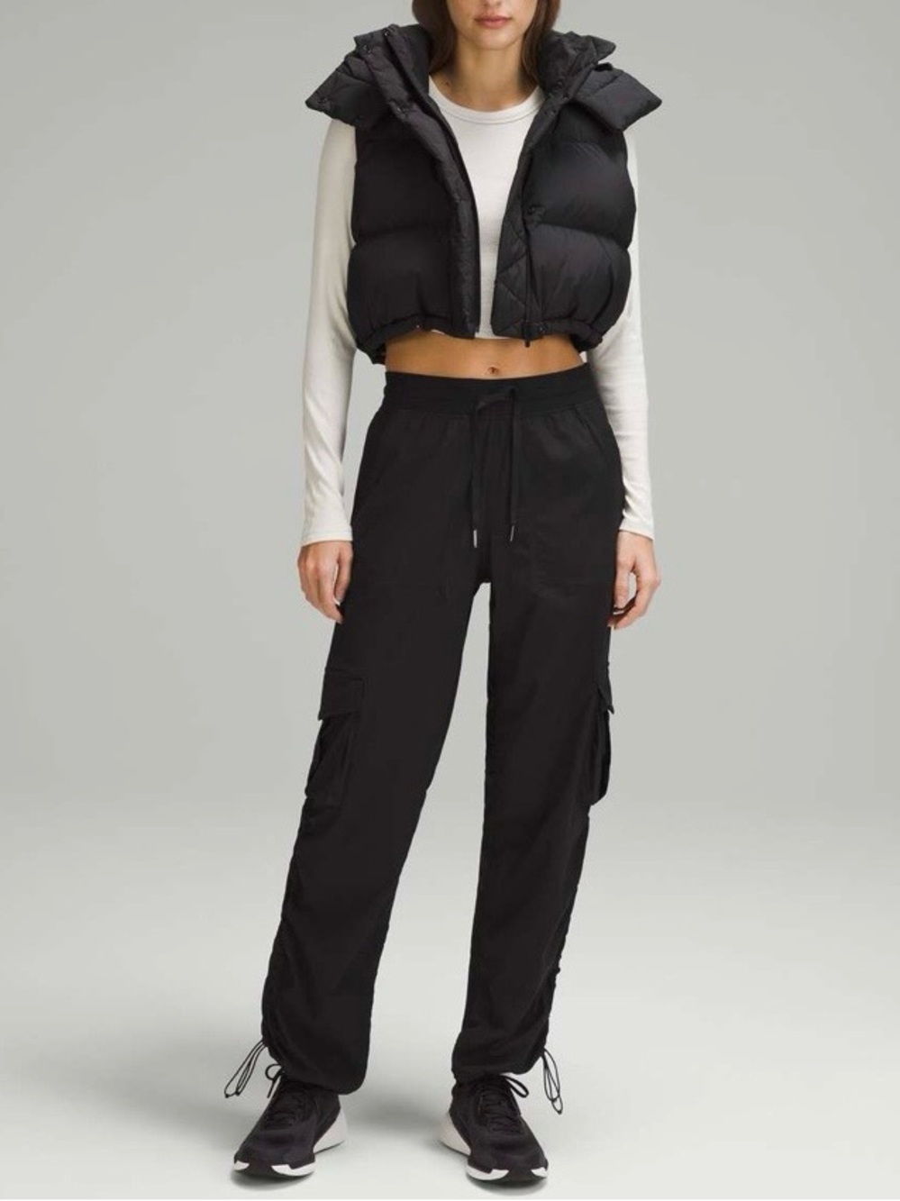 LULULEMON- Dance Studio Relaxed-Fit Mid-Rise Cargo Pant Black Size M